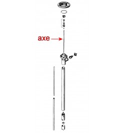 axe pour plongeur PP-PVC-PVDF